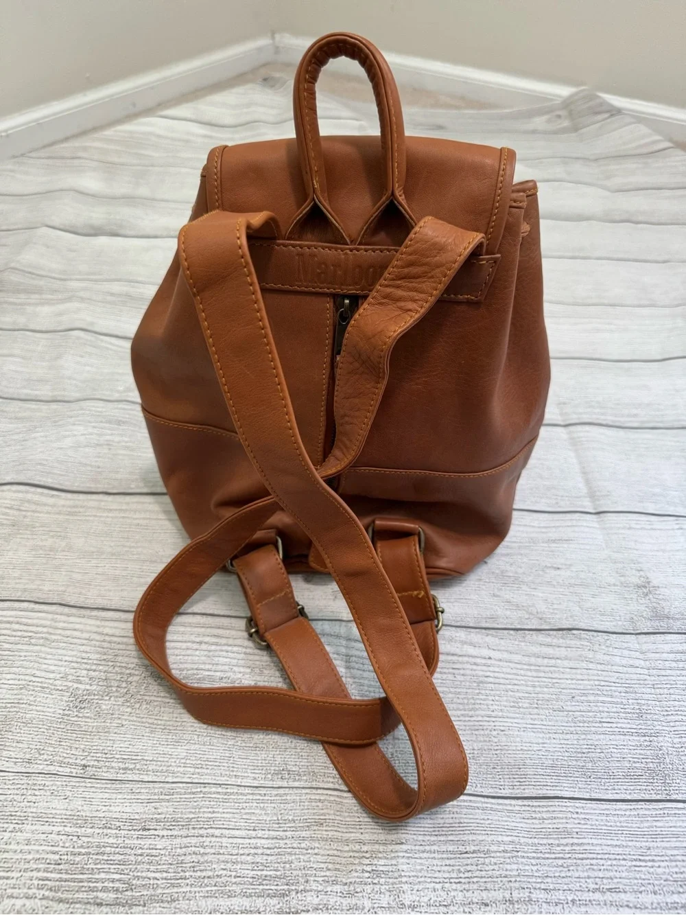 Vintage Marlboro Leather 90's Bucket Bag Backpack